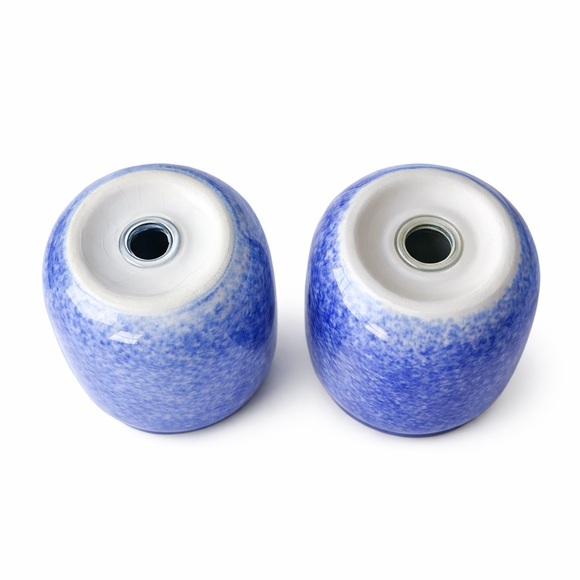 Delft Blue Style Salt & Pepper Shaker Stoneware Dutch Inspired Bridge Landscape - Picture 4 of 7